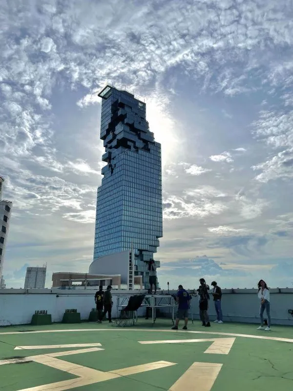 Film location scouted by Bangkok Production Company in Thailand: MahaNakhon tower from a rooftop