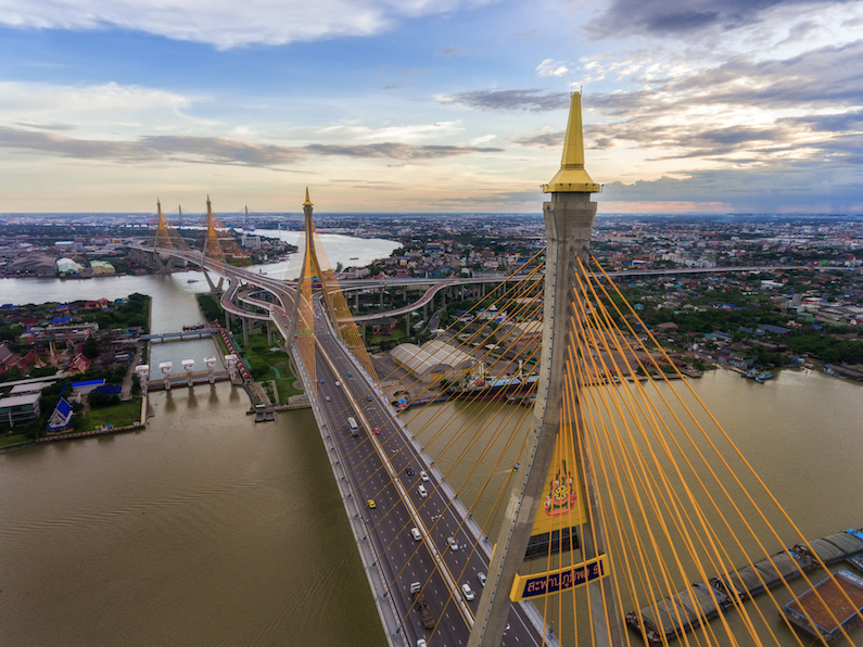 Drone Footage Rama 9 bangkok