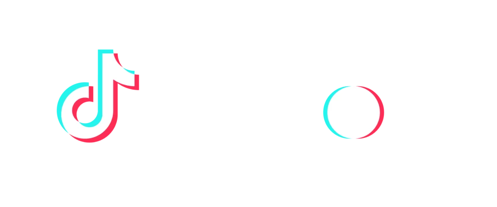 TikTok logo Horizontal white